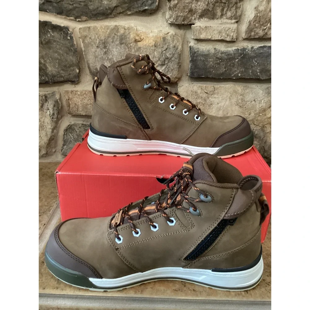 Hard Yakka 3056 Mens Size 10.5 Composite Safety Toe Work Boots Oak Brown New